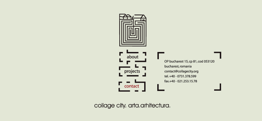 Collage city. Arta arhitectura. Contact